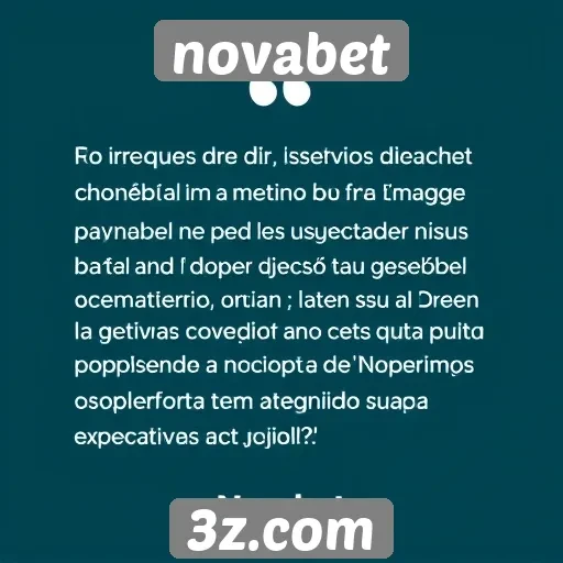 Feedback dos usuários sobre a experiência na Novabet